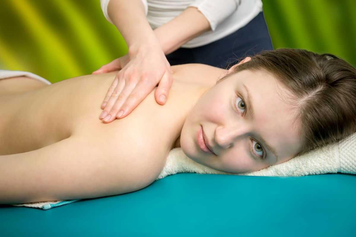 Woman getting a massage